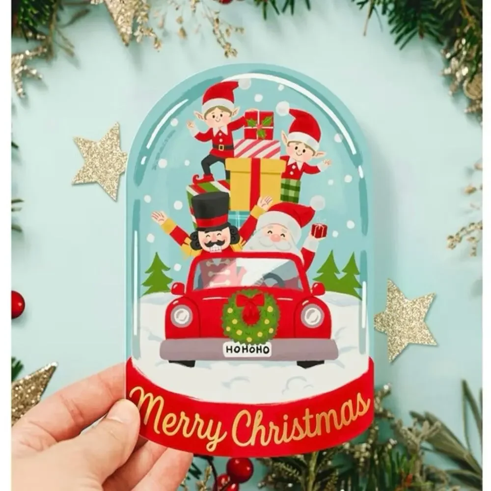 NIB Snow Globe Shaped Christmas Cards With Envelopes - Boxed Set of 24